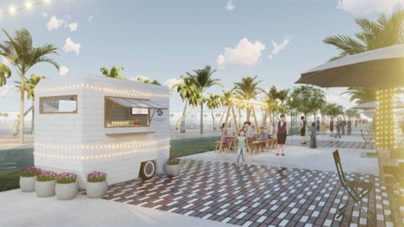 Tại hội chợ mua sắm “Ocean Street Market”, cư dân và khách tham quan sẽ được trải nghiệm phố đi bộ sầm uất với hơn 50 gian hàng là những chiếc xe lưu động phong cách biển nhiệt đới