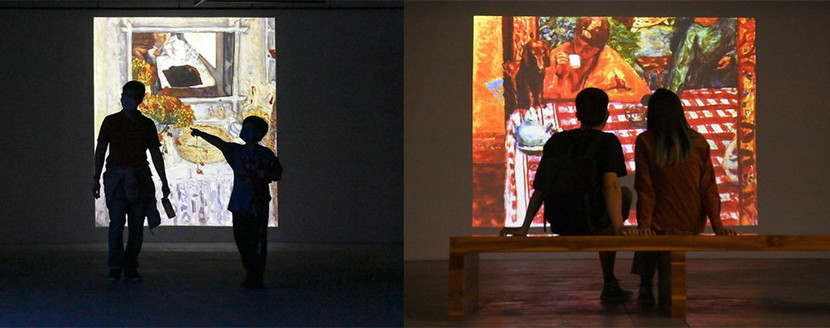 Hình ảnh tác phẩm “Cà phê” (1915) của Bonnard tại triển lãm ở VCCA