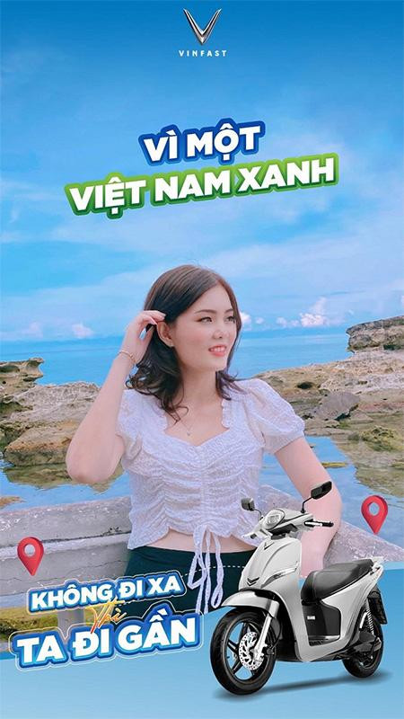 Chỉ cần “Sống xanh” thì đâu đâu quanh ta cũng đều đẹp tuyệt với. Slogan dự thi của thí sinh này cũng chính là mục tiêu hướng đến của thương hiệu xe máy điện VinFast. Chỉ cần “Sống xanh” thì đâu đâu quanh ta cũng đều đẹp tuyệt với. Slogan dự thi của thí sinh này cũng chính là mục tiêu hướng đến của thương hiệu xe máy điện VinFast.