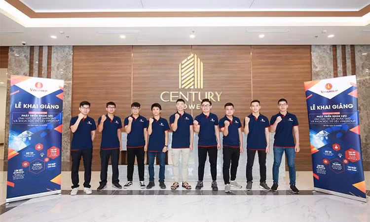 Đội ngũ học viên khóa 1 – Chương trình đào tạo kỹ sư AI Vingroup trong lễ khai giảng