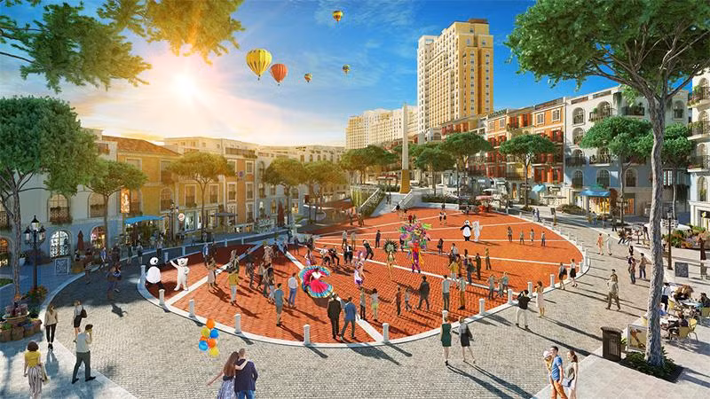 Tương lai kinh doanh sầm uất cả ngày lẫn đêm tại khu shophouse The Center, tâm mạch “thị trấn Địa Trung Hải”.