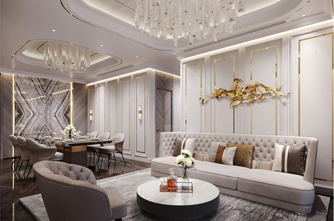 Căn hộ thông minh, được bàn giao nội thất hoàn chỉnh (Ảnh 3D của dự án).