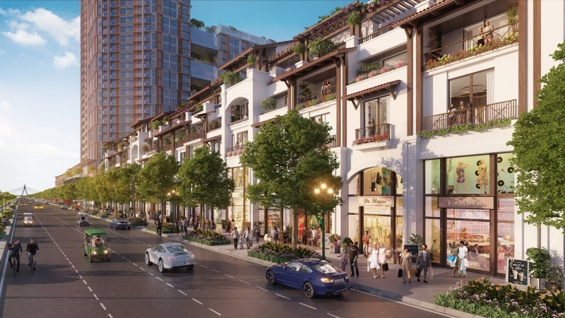 The Sonata sẽ tiên phong đem mô hình semi-compound đến Đà Nẵng. Ảnh phối cảnh minh họa Sun Property