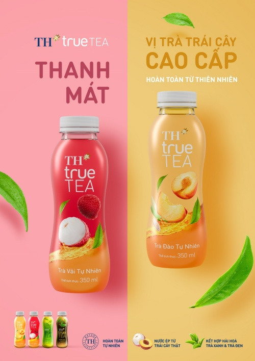 Dòng Trà trái cây TH true TEA mới gồm 2 hương vị: Trà Vải Tự Nhiên và Trà Đào Tự Nhiên Dòng Trà trái cây TH true TEA mới gồm 2 hương vị: Trà Vải Tự Nhiên và Trà Đào Tự Nhiên
