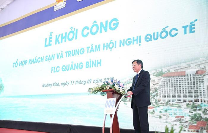 : Ông Trần Thắng, Phó Bí thư tỉnh uỷ, Chủ tịch Ủy ban Nhân dân tỉnh Quảng Bình phát biểu tại sự kiện