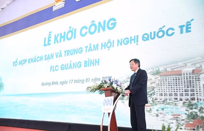 : Ông Trần Thắng, Phó Bí thư tỉnh uỷ, Chủ tịch Ủy ban Nhân dân tỉnh Quảng Bình phát biểu tại sự kiện