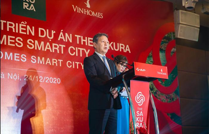 Ông Morita Naohiro (Tổng giám đốc Samty Việt Nam) chia sẻ về tầm nhìn chiến lược của Samty và tin tưởng vào thành công hợp tác hai bên Vinhomes – Samty