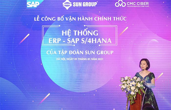 Đại diện Tập đoàn Sun Group phát biểu tại sự kiện
