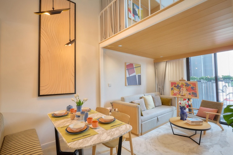 Căn hộ 45m2 có diện tích hữu dụng đến 68m2. Ảnh Ánh Dương