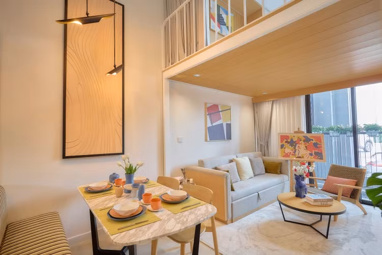 Căn hộ 45m2 có diện tích hữu dụng đến 68m2. Ảnh Ánh Dương