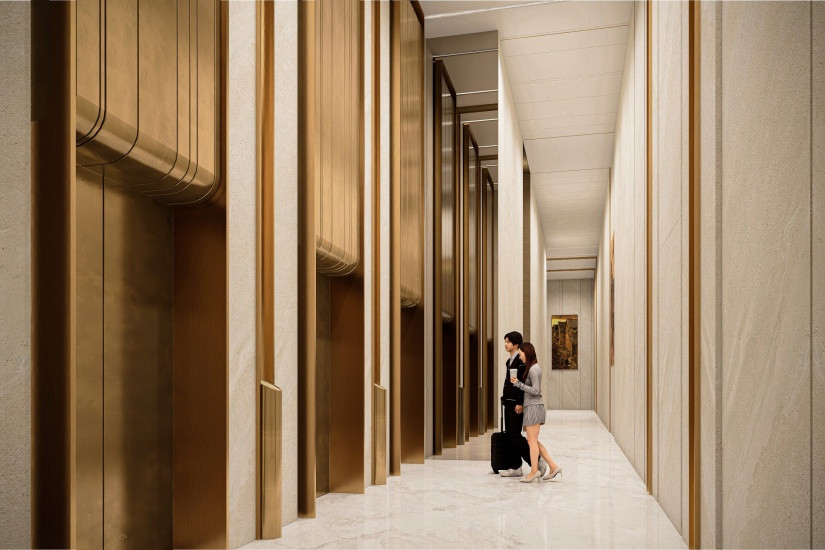 Thang máy “siêu tốc” 6m/s – một trong nhiều tiện ích đẳng cấp tại Sun Feliza Suites. Ảnh: Sun Property