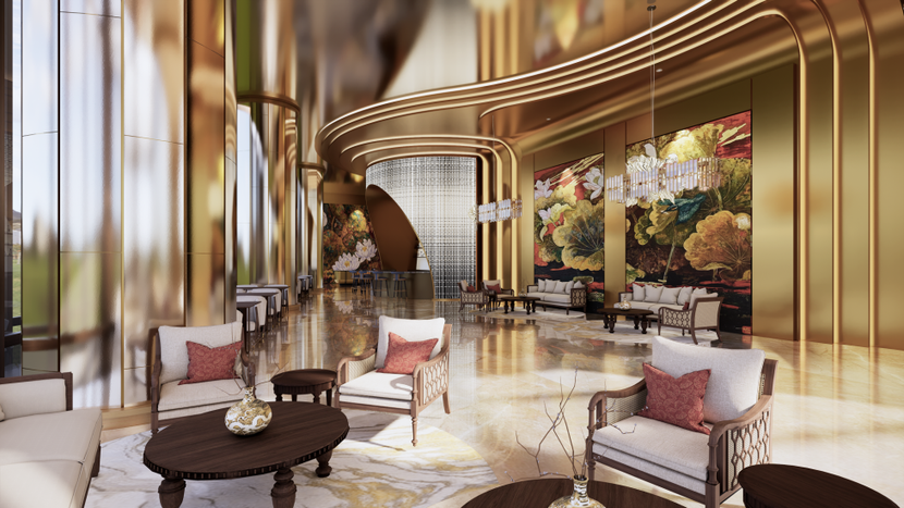 VIP Lounge với thiết kế sang trọng – là lời chào đẳng cấp của chủ nhân căn hộ tới các vị khách. Ảnh: Sun Property.