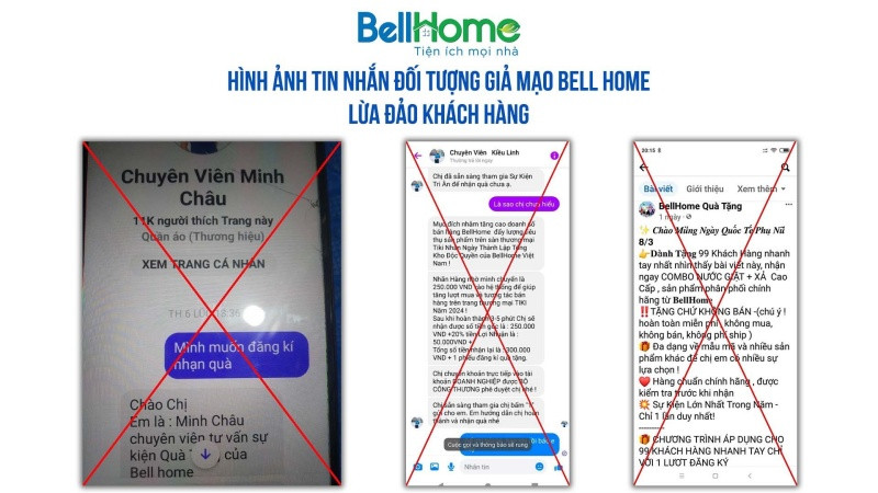 Hình ảnh tin nhắn và chiêu thức đối tượng giả mạo Bell Home lừa đảo khách hàng Hình ảnh tin nhắn và chiêu thức đối tượng giả mạo Bell Home lừa đảo khách hàng