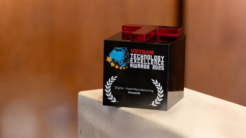 Vinamilk là doanh nghiệp sữa duy nhất của Đông Nam Á được vinh danh tại hạng mục Chuyển đổi số - Sản xuất thực phẩm tại ATEA 2025 (Ảnh: BTC). Vinamilk là doanh nghiệp sữa duy nhất của Đông Nam Á được vinh danh tại hạng mục Chuyển đổi số - Sản xuất thực phẩm tại ATEA 2025 (Ảnh: BTC).