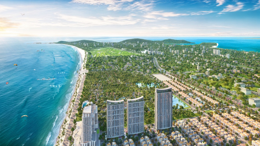 Bộ đôi tháp Blanca 6-7 sở hữu “tầm nhìn song hải” hướng biển Bãi Sau và mũi Nghinh Phong