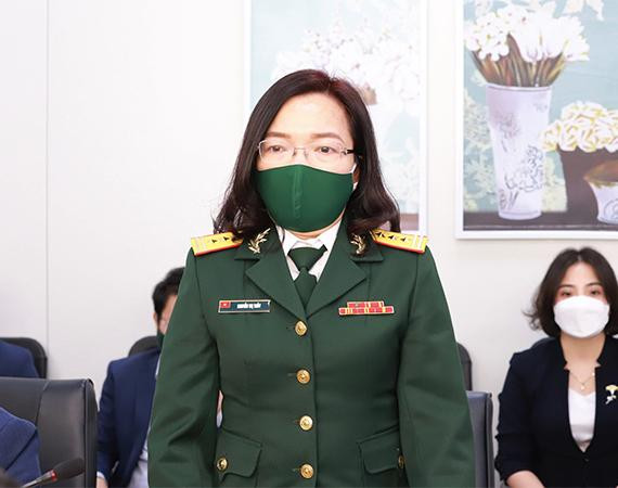 Bà Nguyễn Thị Thủy – Thành viên HĐQT MB cho biết MB mong muốn tiếp tục sát cánh cùng Bệnh viện điều trị người bệnh Covid-19 trong các chương trình tới