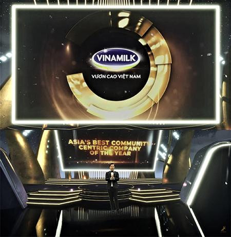 Vinamilk được vinh danh tại sự kiện của Giải thưởng ACES năm 2021 là Doanh nghiệp hướng về cộng đồng nhất của châu Á.