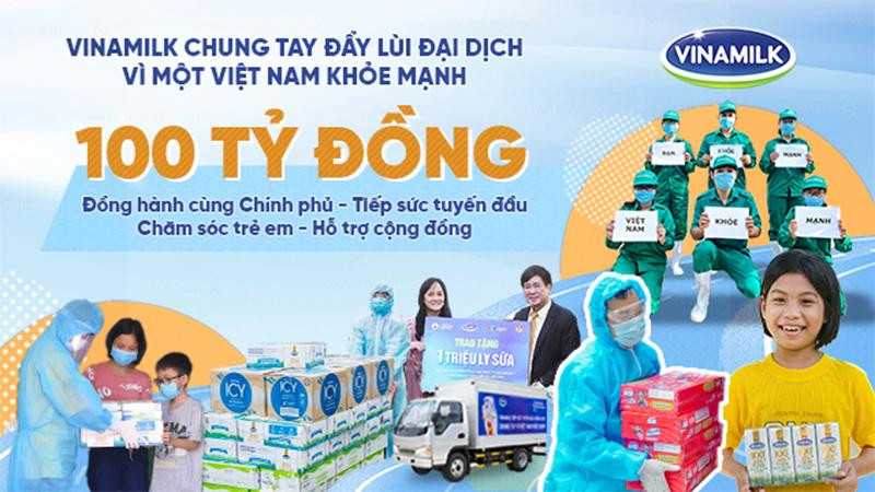 Vinamilk tích cực trong các hoạt động đồng hành chống dịch và hỗ trợ cộng đồng, trong đó đặc biệt hướng đến trẻ em.