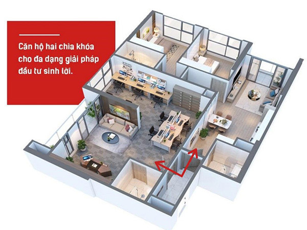 Căn hộ hai chìa khóa Dual Key với hai lối đi riêng biệt