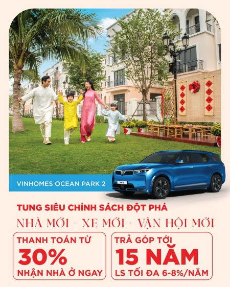 Chính sách bán hàng “siêu khủng” của Vinhomes Ocean Park 2 với đa dạng phương án thanh toán, giúp khách hàng chủ động lựa chọn những ưu đãi phù hợp với khả năng tài chính