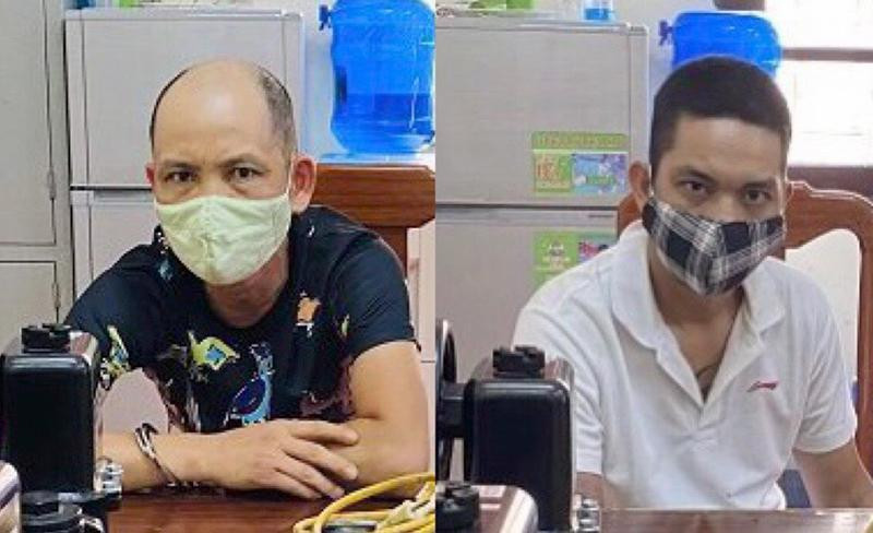 Đối tượng TIến (áo trắng) và Đức