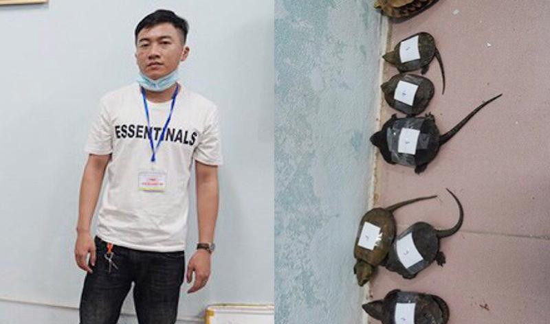 Đối tượng Nghĩa và một số tang vật liên quan Đối tượng Nghĩa và một số tang vật liên quan