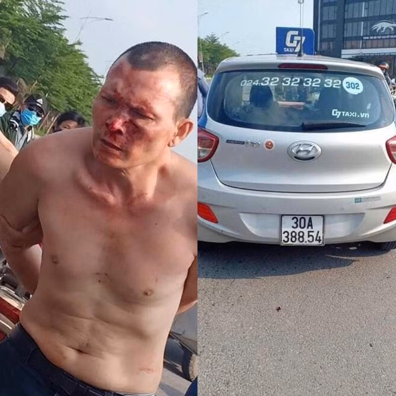 Đối tượng gây ra vụ cướp taxi bị khống chế, bắt giữ ngay tại chỗ
