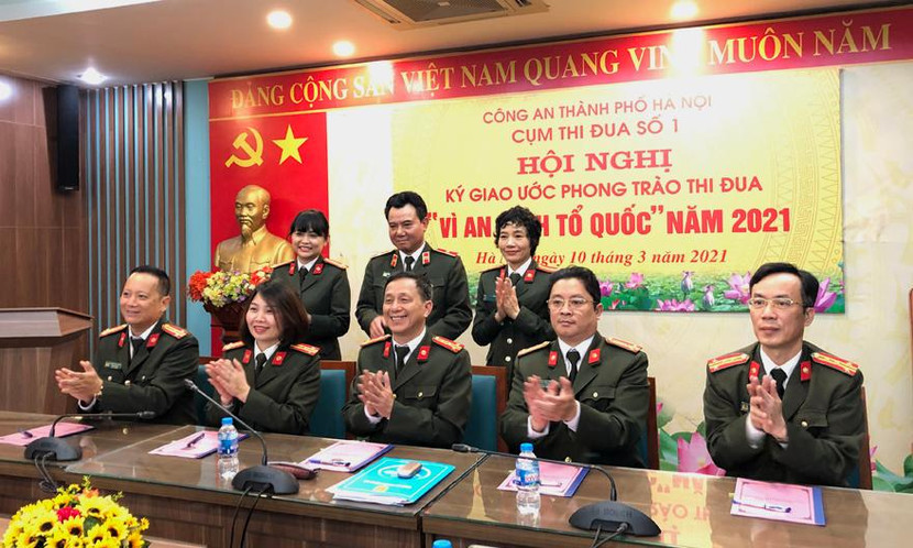 Các đơn vị trong Cụm thi đua số1 CATP ký giao ước phong trào thi đua "Vì An ninh Tổ quốc" năm 2021