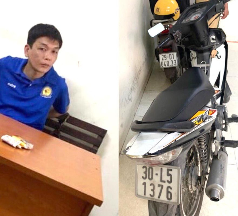 Việt và chiếc xe đối tượng sử dụng đi cướp