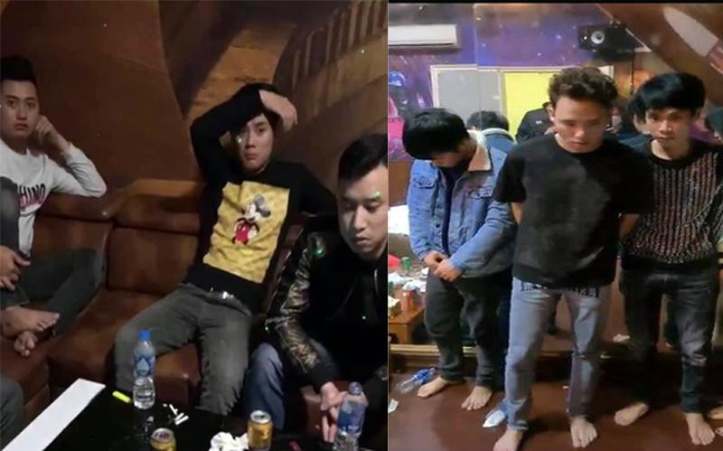 Một số đối tượng bị bắt quả tang tụ tập tàng trữ, sử dụng trái phép chất ma túy