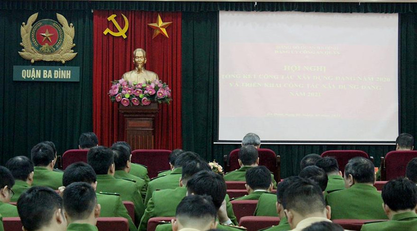 Đảng uỷ Công an quận Ba Đình triển khai công tác xây dựng Đảng năm 2021 ảnh 1