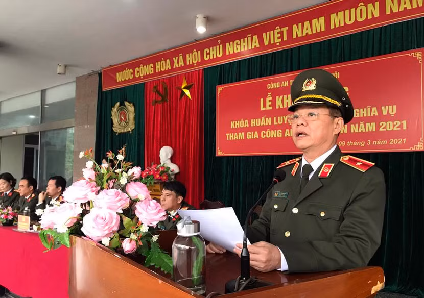 Thiếu tướng Đào Thanh Hải - Phó Giám đốc CATP Hà Nội dự và phát biểu tại lễ khai giảng khóa huấn luyện chiến sĩ nghĩa vụ tham gia CAND năm 2021 Thiếu tướng Đào Thanh Hải - Phó Giám đốc CATP Hà Nội dự và phát biểu tại lễ khai giảng khóa huấn luyện chiến sĩ nghĩa vụ tham gia CAND năm 2021