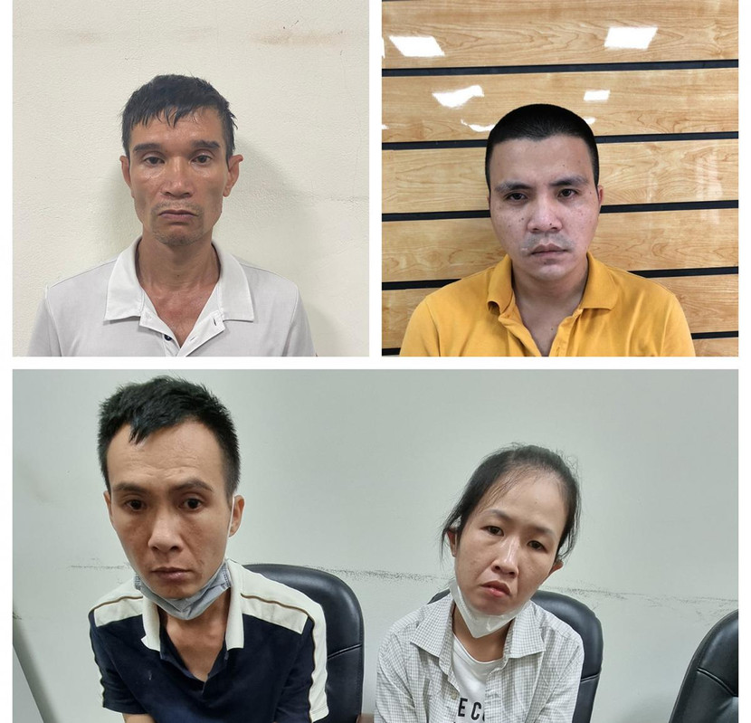 Các đối tượng bị bắt giữ