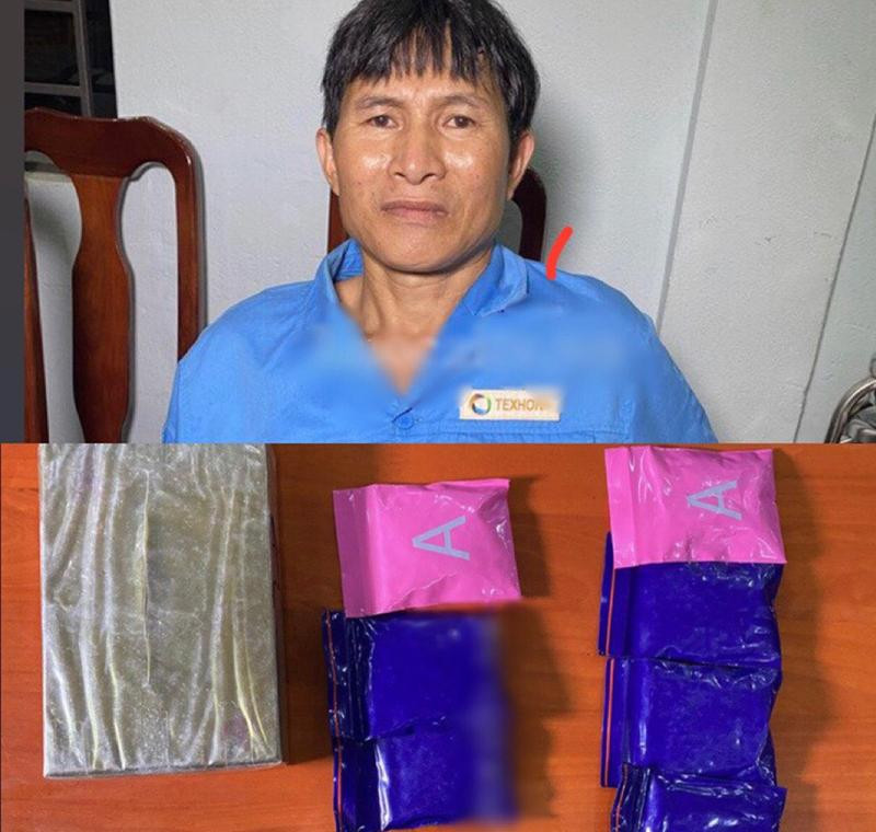 Đối tượng Khé và tang vật liên quan