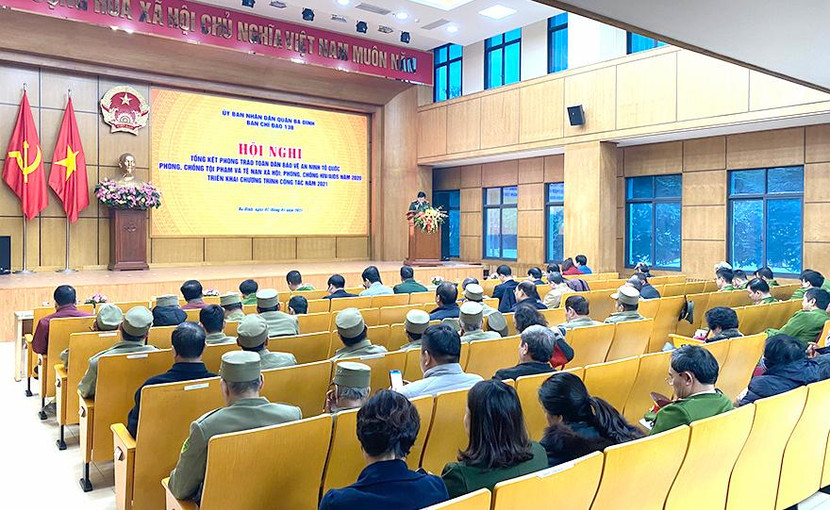 UBND quận Ba Đình đã tổ chức hội nghị tổng kết công tác xây dựng phong trào Toàn dân bảo vệ ANTQ, phòng chống tội phạm và TNXH, phòng chống HIV/AIDS năm 2020, triển khai công tác năm 2021 UBND quận Ba Đình đã tổ chức hội nghị tổng kết công tác xây dựng phong trào Toàn dân bảo vệ ANTQ, phòng chống tội phạm và TNXH, phòng chống HIV/AIDS năm 2020, triển khai công tác năm 2021