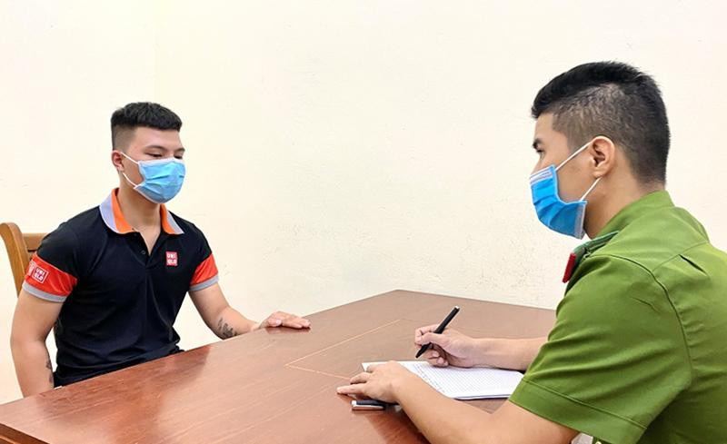 Cơ quan Công an lấy lời khai đối tượng Trương Đình Nhật Minh