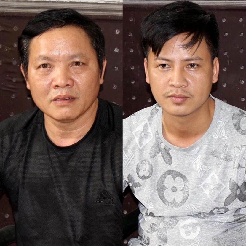 Đối tượng Ninh (áo đen) và Chính Đối tượng Ninh (áo đen) và Chính