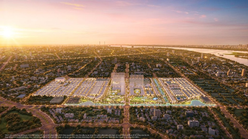 Vinhomes Wonder City nằm trên trục đại lộ Tây Thăng Long, dự kiến thông xe toàn tuyến vào quý II/2026