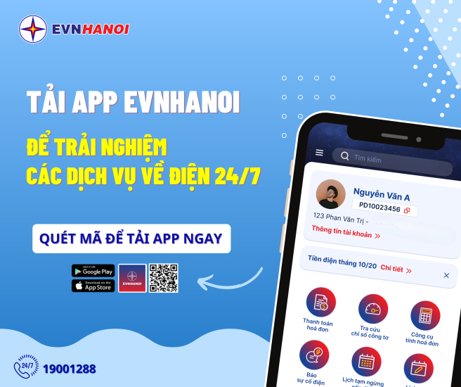 Tải App EVNHANOI để trải nghiệm dịch vụ điện 24/7 ảnh 2