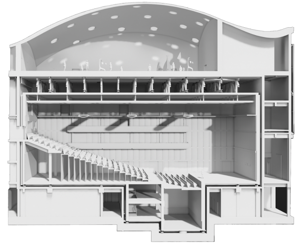 Thiết kế dạng “box in box” của nhà hát Opera Hà Nội