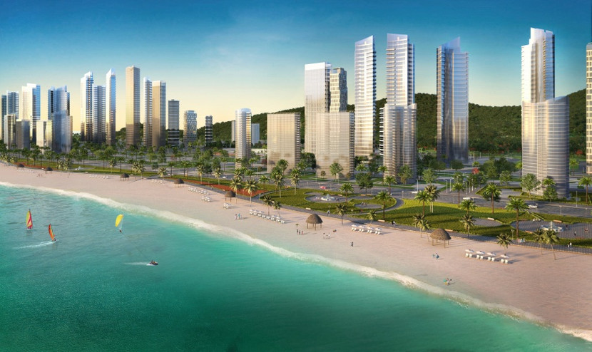 Một góc phối cảnh Sun Elite City, quần thể đô thị nghỉ dưỡng đẳng cấp bên vịnh di sản Hạ Long. (Ảnh: Sun Property)