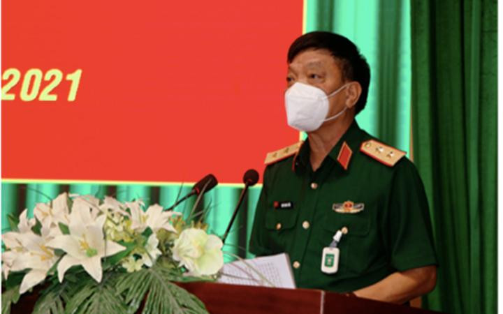 Trung tướng Ngô Minh Tiến, Phó Tổng Tham mưu trưởng phát biểu tại sự kiện