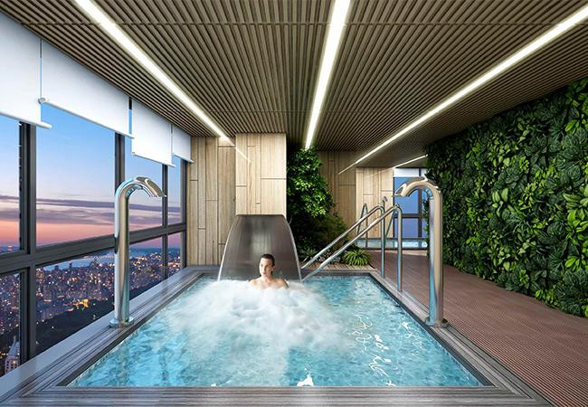 Hồ Jacuzzi Spa bốn mùa đem lại cảm giác thư giãn với tầm nhìn sang chảnh hứa hẹn đem đến trải nghiệm độc nhất vô nhị cho cư dân Hồ Jacuzzi Spa bốn mùa đem lại cảm giác thư giãn với tầm nhìn sang chảnh hứa hẹn đem đến trải nghiệm độc nhất vô nhị cho cư dân