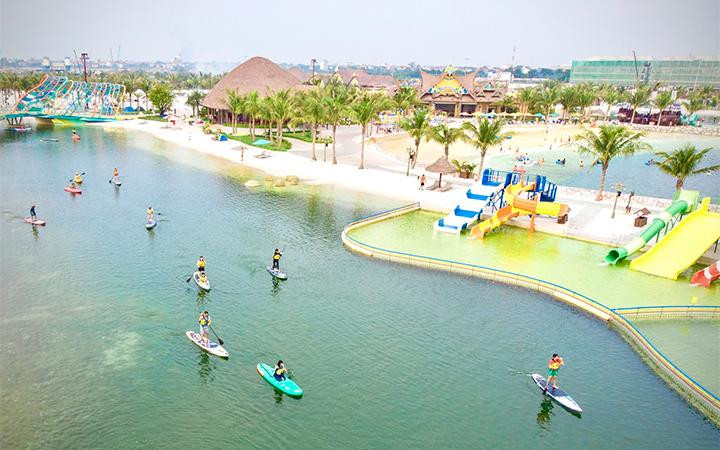 Cư dân Vinhomes Ocean Park 2 - The Empire được thoả sức vận động trên mặt hồ nước mặn Lagula lớn nhất châu Á