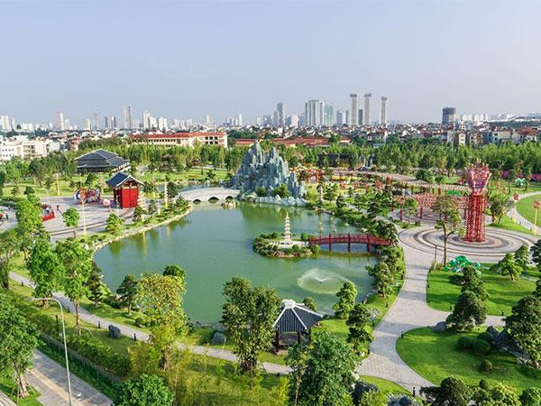 Công viên Nhật Bản Zen Park - một trong ba công viên liên hoàn có tổng diện tích lên tới 16ha - rất nổi tiếng tại Vinhomes Smart City
