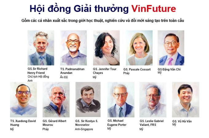 Các thành viên Hội đồng giải thưởng VinFuture