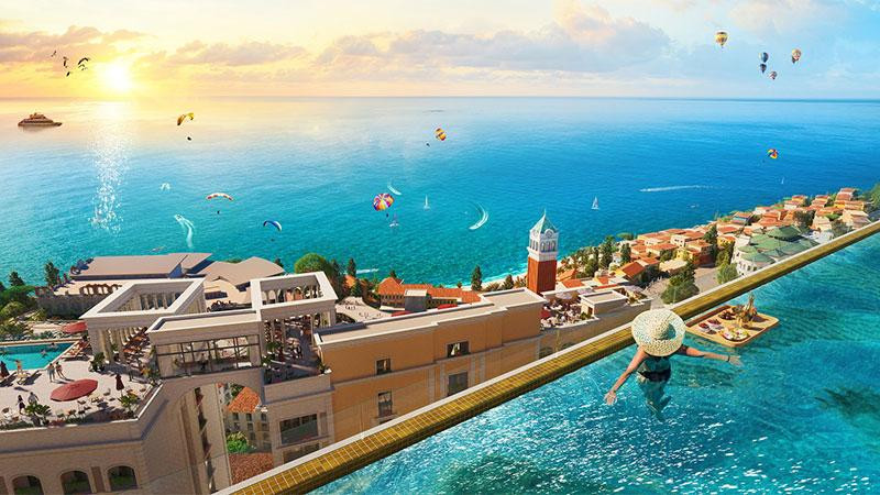 Tầm nhìn đắt giá ở bể bơi vô cực thuộc The Hill