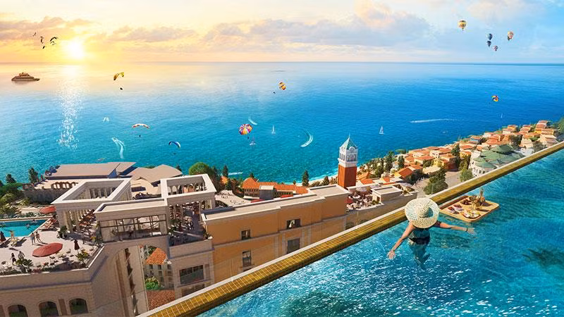 Tầm nhìn đắt giá ở bể bơi vô cực thuộc The Hill