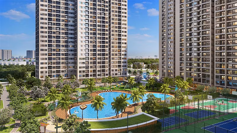 Hệ thống tiện ích nội khu phong phú của Grand Sapphire 2 với bể bơi ngoài trời 1.000m2, sân chơi thể thao và sân chơi trẻ em đa dạng Hệ thống tiện ích nội khu phong phú của Grand Sapphire 2 với bể bơi ngoài trời 1.000m2, sân chơi thể thao và sân chơi trẻ em đa dạng