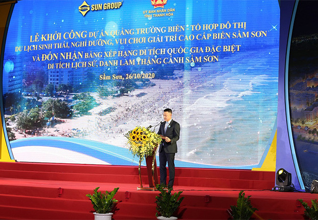 Ông Đặng Minh Trường- Chủ tịch HĐQT Tập đoàn Sun Group phát biểu tại sự kiện Ông Đặng Minh Trường- Chủ tịch HĐQT Tập đoàn Sun Group phát biểu tại sự kiện